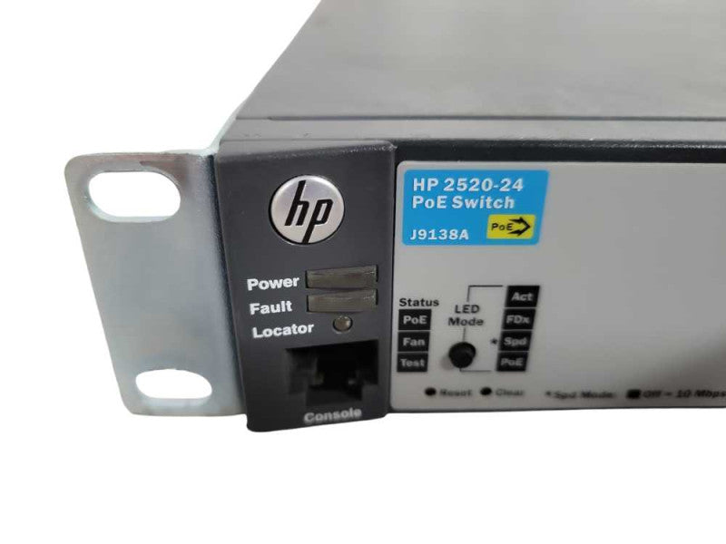 HP ProCurve 2520-24-PoE 24-Port Ethernet Networking Switch Model J9138A !