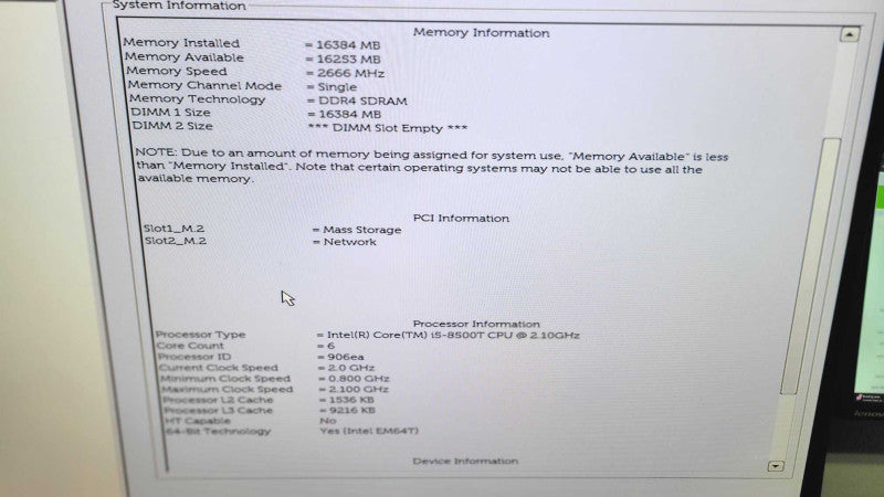 Dell OptiPlex 7060 - Core i5-8500T | 16GB RAM | 512GB NVMe + PWR Q%