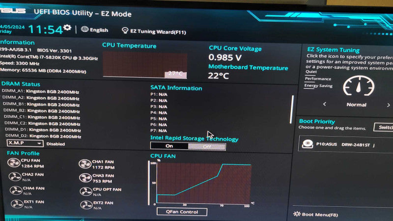 Intel Core i7-5820K | ASUSX99-A/USB 3.1 | M.2 | 64GB RAM | I/O Plate  %
