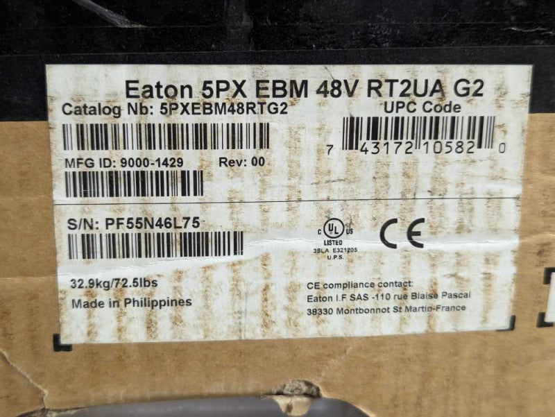 Eaton 5PX Battery 5PXEBM48RTG2 2U 48V Extended Battery Module - Black -