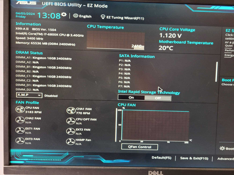 Asus X99-E ATX LGA 2011-v3 Motherboard w/ Core i7-6800K 64GB DDR4 I/O Shield $