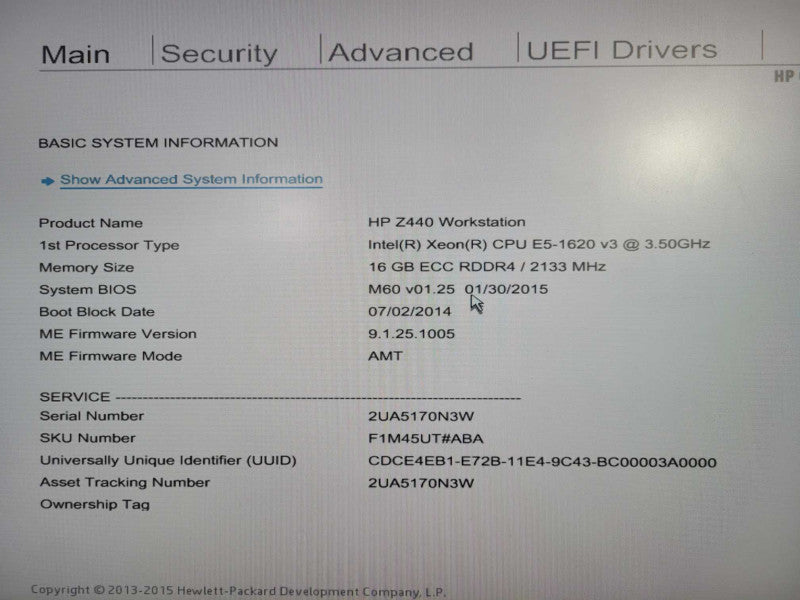 HP Z440 WorkStation, Xeon E5-1620 v3 3.50GHz, 16 GB DDR4, QUADRO K2200 !