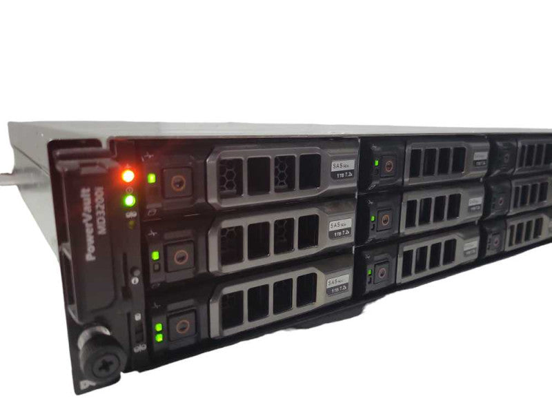 Dell PowerVault MD3200i 12-Bay Storage Array w/ 6x 3TB SAS Drives, 2x M _