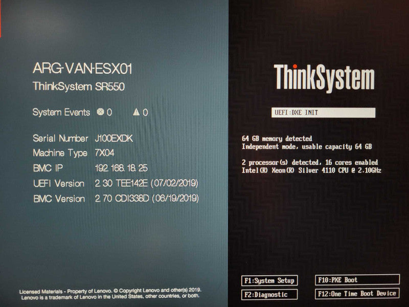 Lenovo ThinkSystem SR550 2x Silver 4110 2.1GHz 64GB 930-8i 2GB 2x PSU 8x 3.5\\" $
