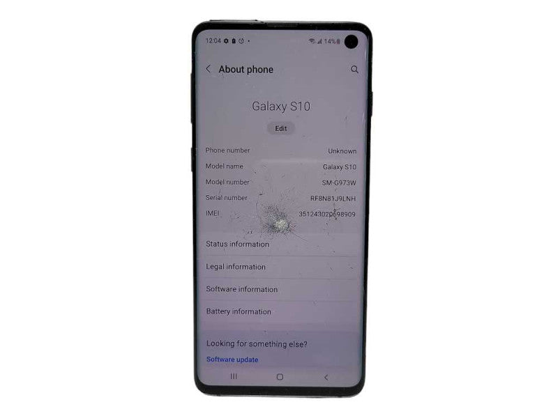 Samsung Galaxy S10 128GB (SM-G973W) - READ $