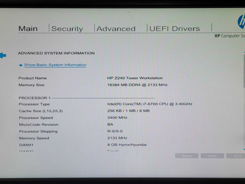 HP Z240 Tower WS Core i7-6700 3.40GHz 16GB DDR4, 256GB M.2 and 3TB HDD Q_