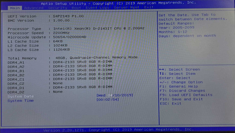 Datto Siris 4 1U NAS | Xeon D-2143IT @ 2.20GHz 48GB DDR4 | 1x PSU |