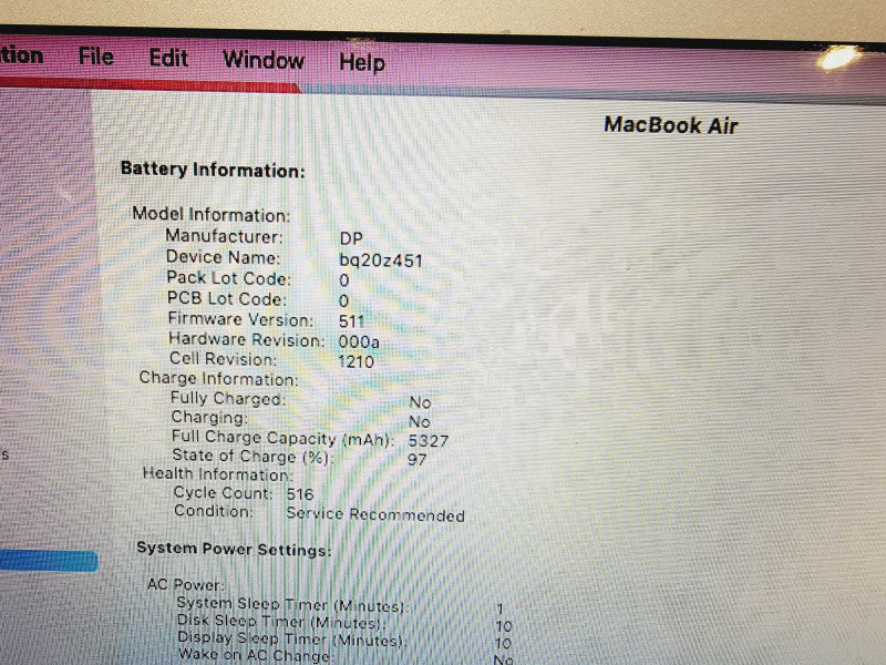 Apple Macbook Air 2017 13\\" Core i5-5350U @ 1.8GHz 8GB DDR3 500GB SSD [Read] (
