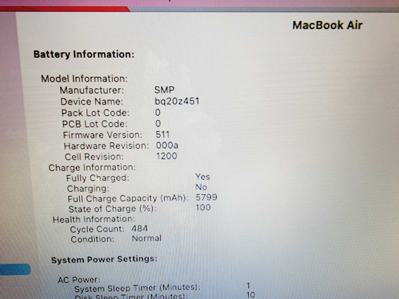Apple Macbook Air 2015 13\\" Core i5-5250U @ 1.6GHz 8GB DDR3 250GB SSD (