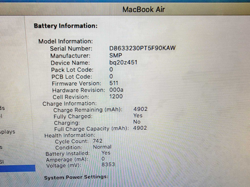 Apple Macbook Air 2013 13\\" Core i7-4650U @ 1.7GHz 8GB DDR3 120GB SSD (