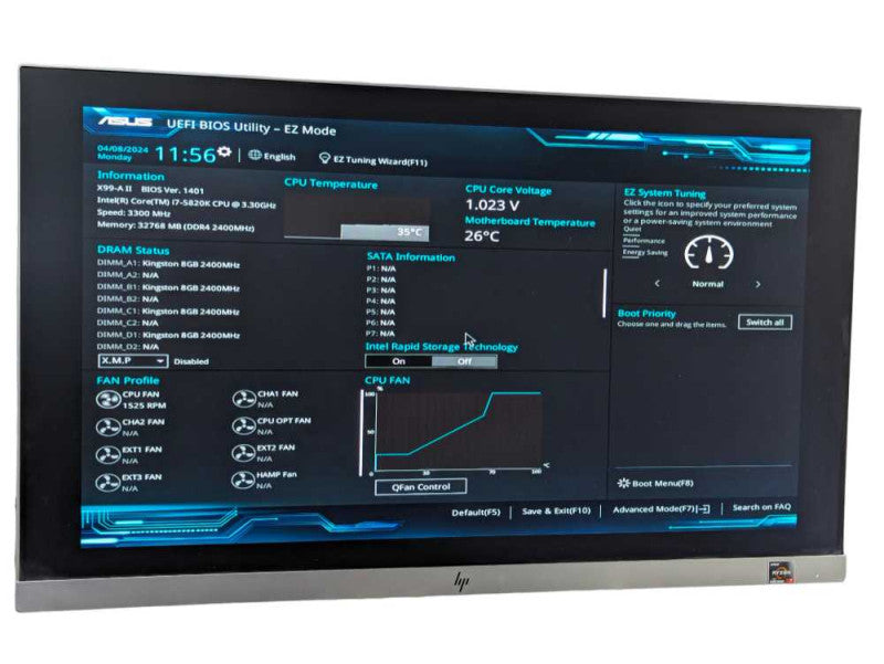 ASUS X99-A II with i7-5820K @ 3.30Ghz, 32GB RAM  -