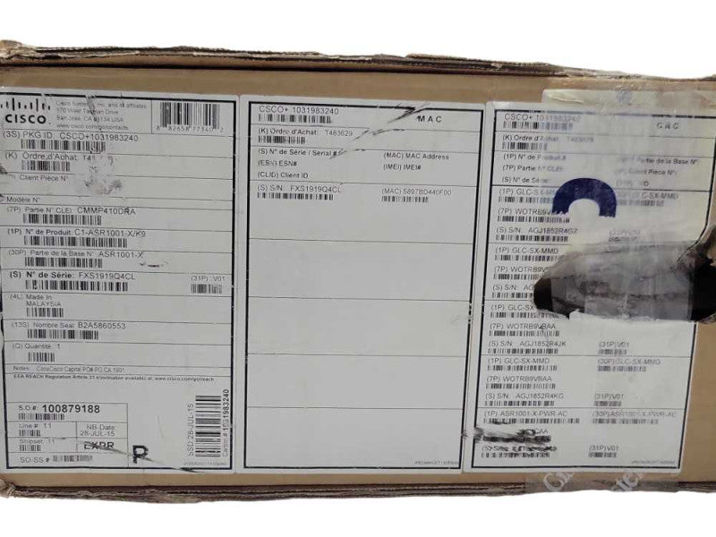 New Open-Box CISCO ASR1001-X 6-Port Gigabit SFP Router Dual AC, READ _