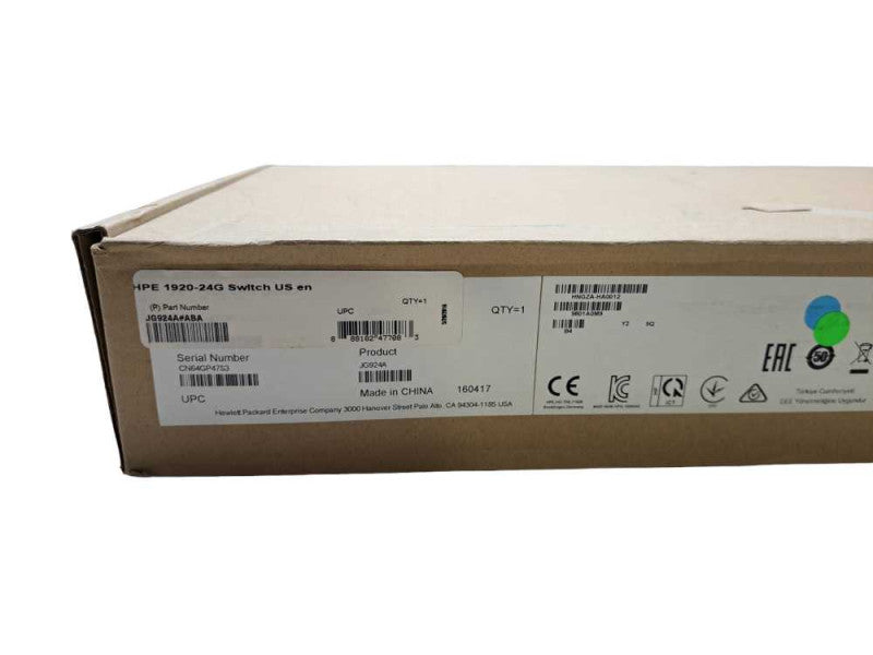 New OpenBox HPE OfficeConnect 1920-24G JG924A 24-Port Gigabit Managed Switch