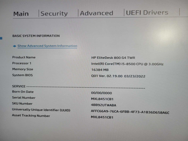 HP EliteDesk 800 G4 SFF | i5-8500 @ 3.00GHz 16GB DDR4 256GB NVMe !