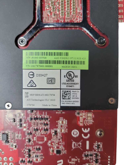 AMD FirePro W7100  8GB GDDR5 Graphics Card 4x DisplayPort with Bracket _
