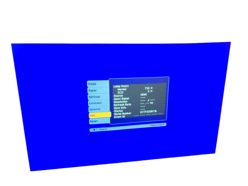 Epson H565A PowerLite 935W LCD Projector 793 Lamp Hours &