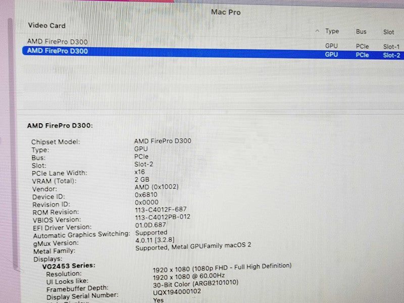 Apple Mac Pro 2013 Xeon E5-1620 v2 @ 3.7 32GB DDR3 1TB SSD 2x FirePro  (