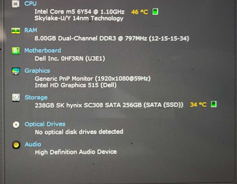 Dell Latitude 7275, Core m5-6Y57 1.1GHz, 8GB, 256GB SSD, Read