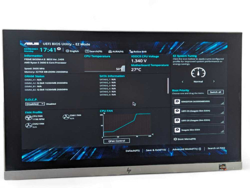 ASUS PRIMVE B450M-A II with Ryzen 5 3600, 32GB RAM & 500GB NVME Storage  -