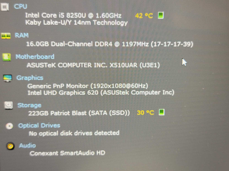 Asus F510U| i5-8250U| 16GB DDR4| 256GB SSD  Î²