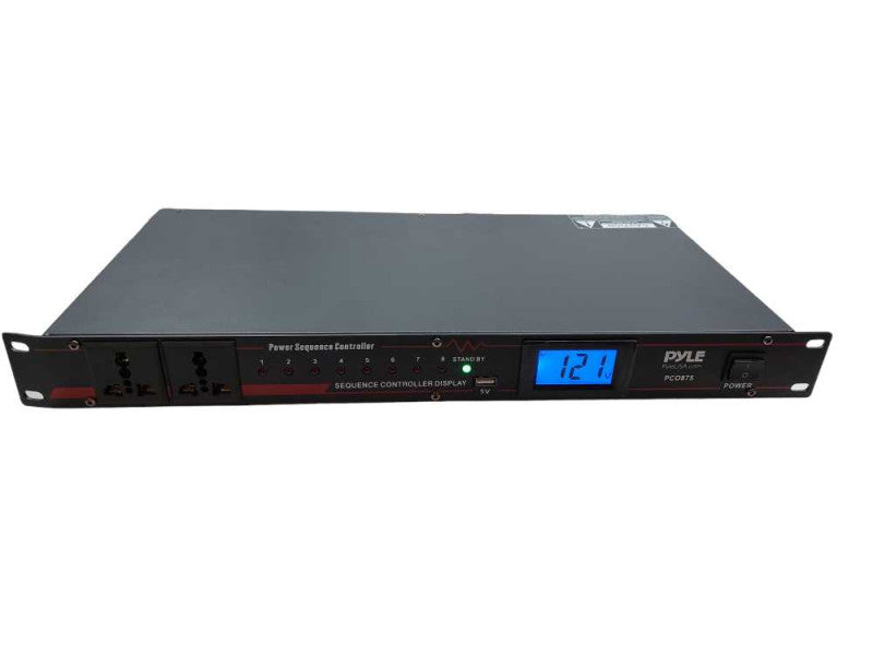 Pyle Power Sequence Controller Model:PC0875 Rack Mountable 13Amp 8 Channel Q=