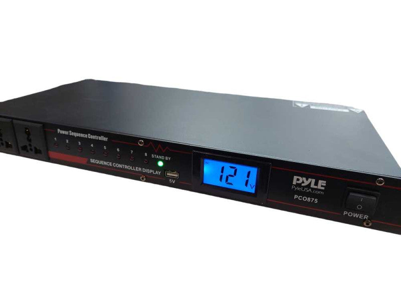 Pyle Power Sequence Controller Model:PC0875 Rack Mountable 13Amp 8 Channel Q=