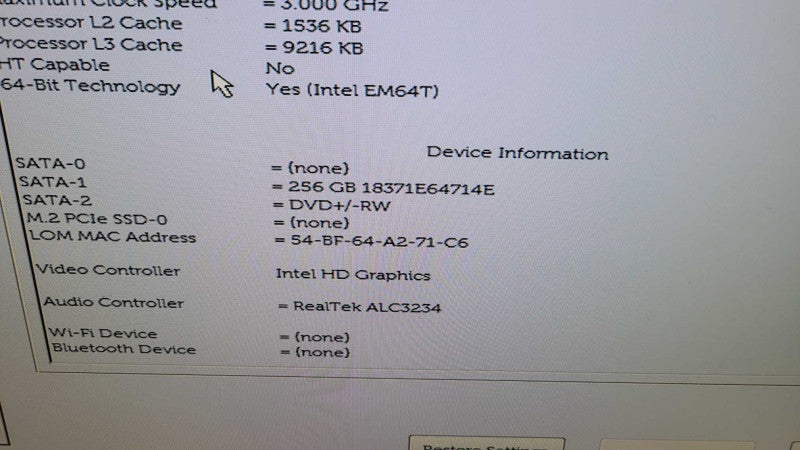 Dell OptiPlex 3060 - Core i5-8500 | 8GB RAM | 256GB SSD