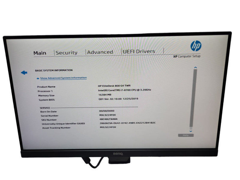 HP EliteDesk 800 G4 TWR Intel i7-8700 16GB RAM 4TB HDD &
