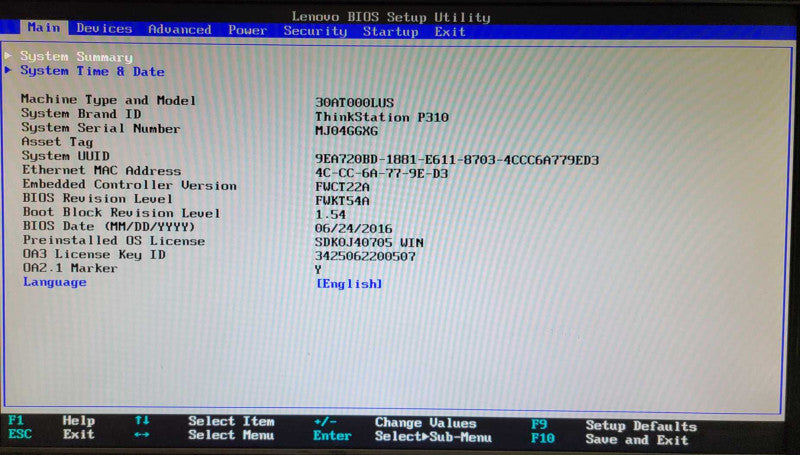 Lenovo ThinkStation P310 Intel Core i7 6700 3.4GHz 8GB DDR4 RAM