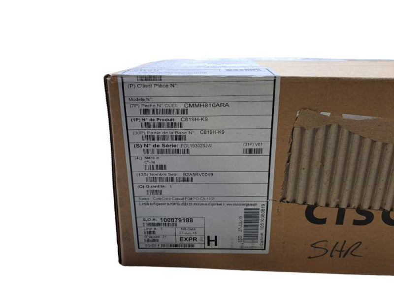 New Open Box | Cisco C819H-K9 Ethernet Wireless Integrated Router Q