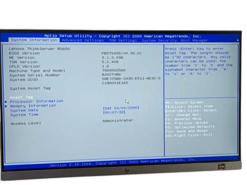 Lenovo ThinkServer RD650 Intel Xeon E5-2630 v3 @ 2.40GHz, 32GB RAM  -