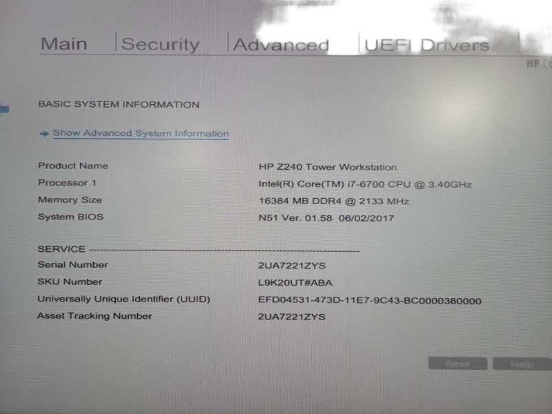 HP Z240 Tower WS Core i7-6700 3.40GHz 16GB DDR4, NO HDD Quadro K1200 !
