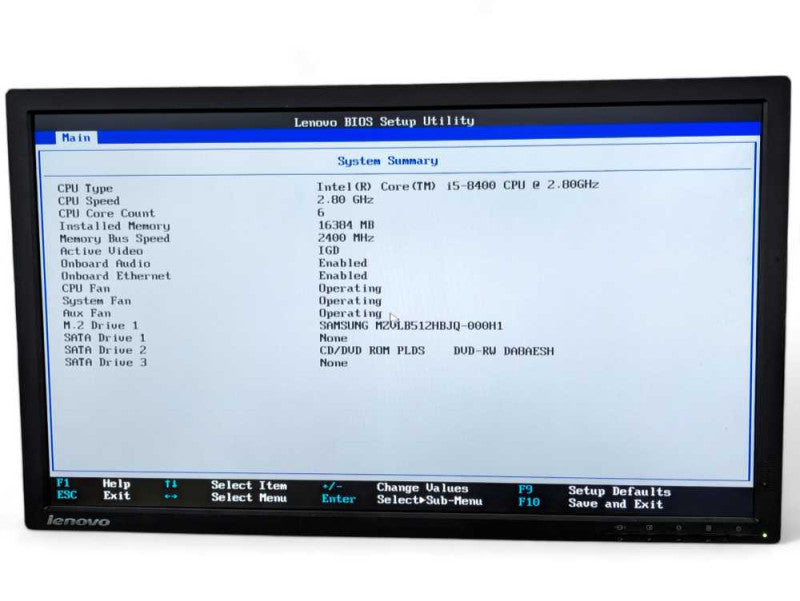 Lenovo ideacentre 510a-15icb Intel Core i5-8400 @ 2.80Ghz, 16GB RAM   -