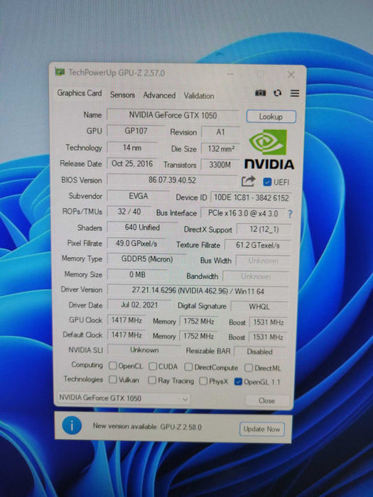 EVGA NVIDIA GeForce GTX 1050 SC GAMING 2GB Graphics Card GPU Gaming !