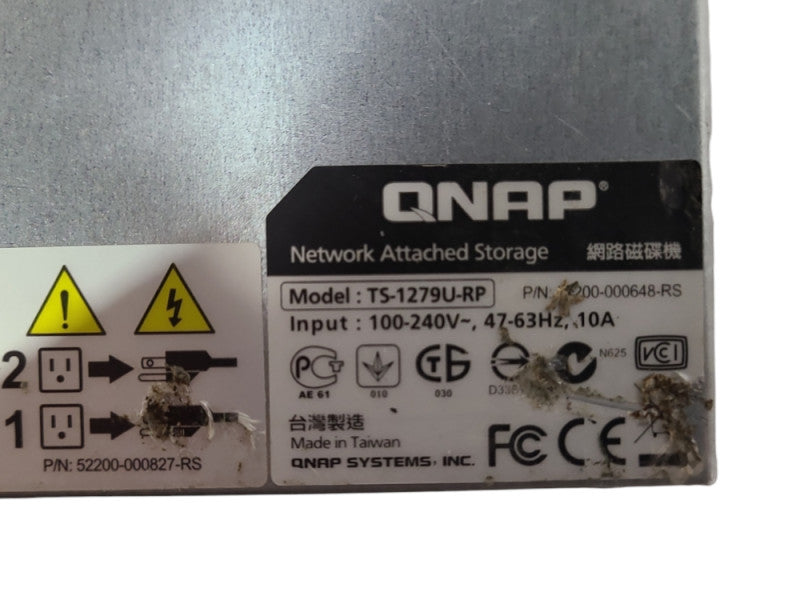QNAP TS-1279U-RP 12-Bay NAS, Intel i3-3220 3.30GHz, 4GB RAM w/ 12x 1TB HHDs