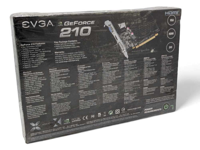 New NVIDIA EVGA GeForce 210 1GB Graphics Card Adaptor  -