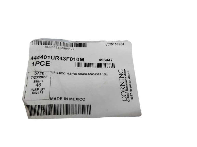 Corning Fiber Optic Cable Assembly 1f 5.0cc 4.8mm Sca326/sca326 10m bag %
