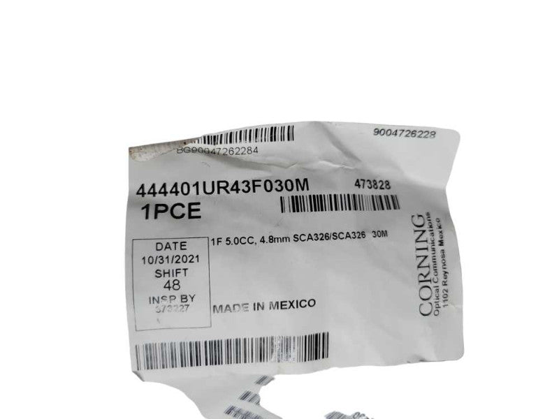 Corning Fiber Optic Cable Assembly 1f 5.0cc 4.8mm Sca326/sca326 30m bag %\t %