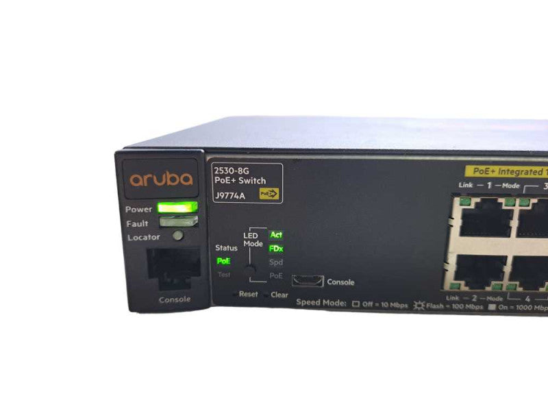 HP Aruba J9774A 2530-8G PoE+ | 8-Port Gigabit PoE Compact Switch