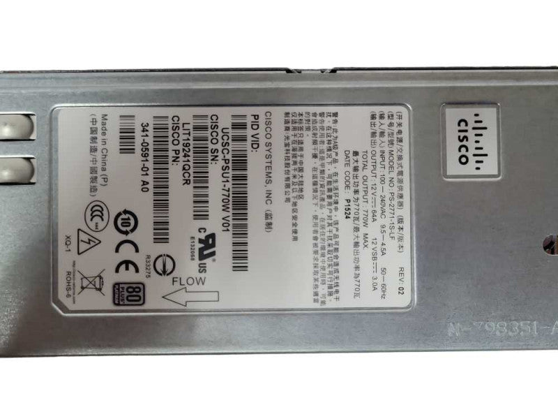 Cisco UCSC-PSU1-770W UCS 770W Server Power Supply Q_
