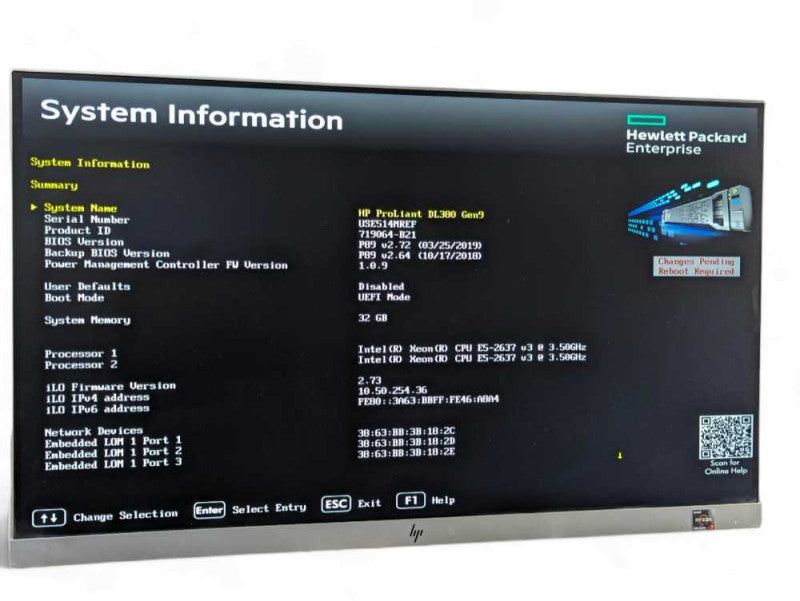 HP DL380 Gen9 2x Intel Xeon E5-2637 v3 @ 3.50Ghz, 32GB RAM, P440ar, READ  -