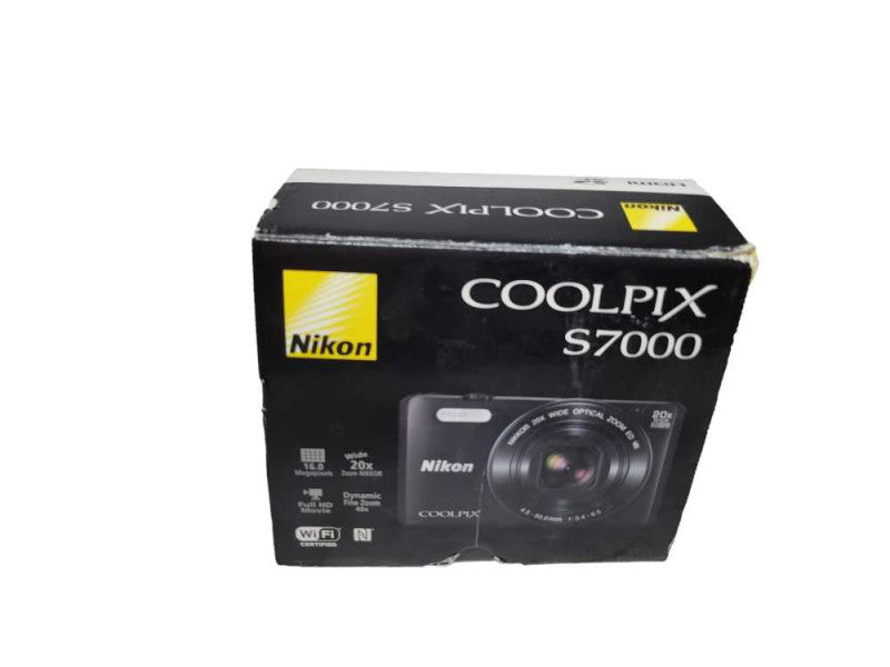 Nikon Coolpix S7000 16MP Digital Camera 20X Zoom + Battery / Charger %