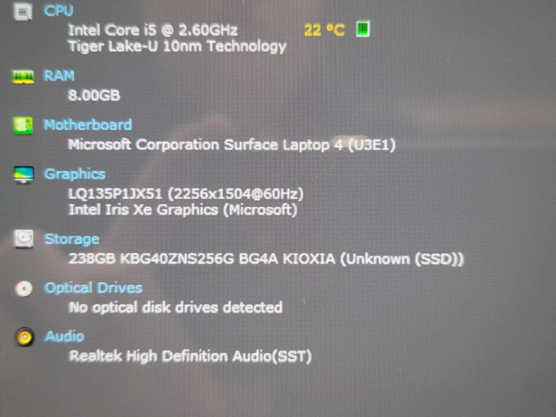 Microsoft Surface Laptop 4 | i5-1145G7| 8GB RAM| 256GB SSD  QÎ² Lap200