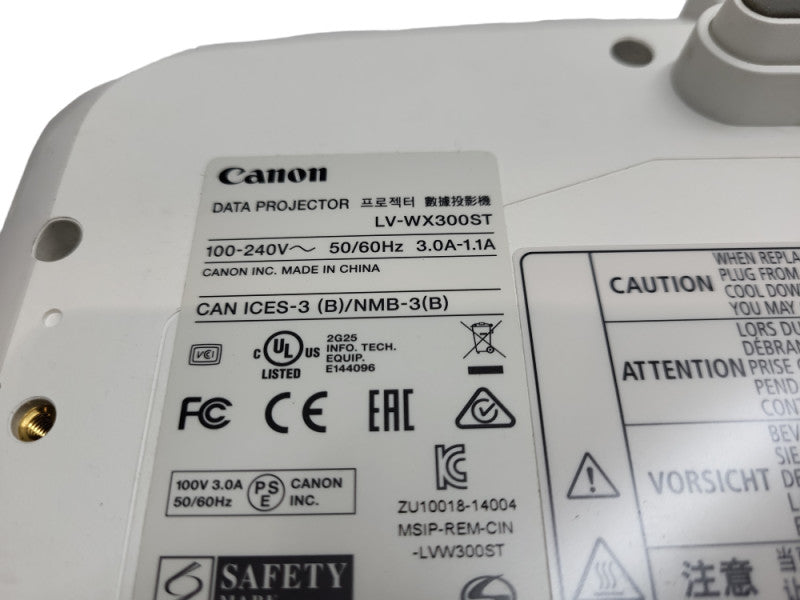 Canon LV-WX300ST Projector 3,000 Lumens &