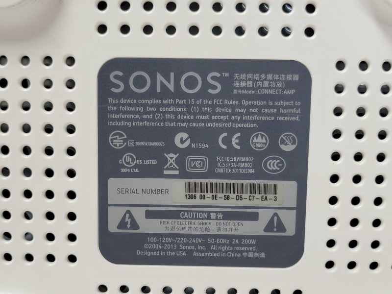 Sonos Connect Amp S1 Gen 1 Digital Media Streamer Q_