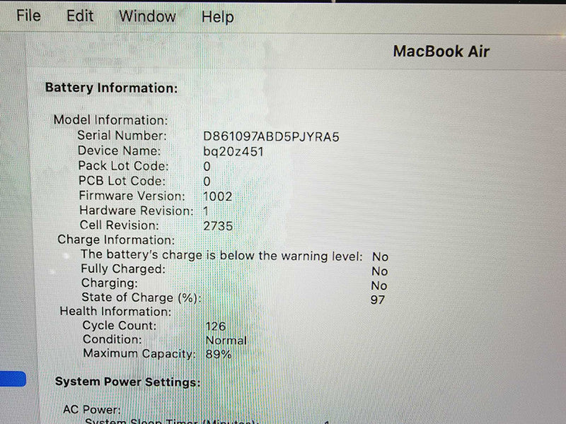 Apple Macbook Air 2020 13\\" M1 @ 3.2GHz 16GB Ram 1TB SSD [Read] (
