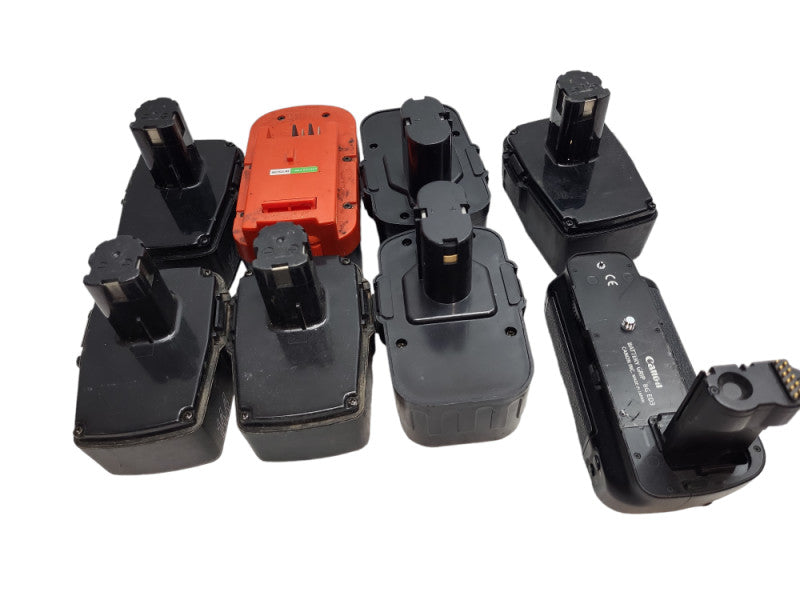 Assorted equipment / Device batteries with one fast charger- See Pics &