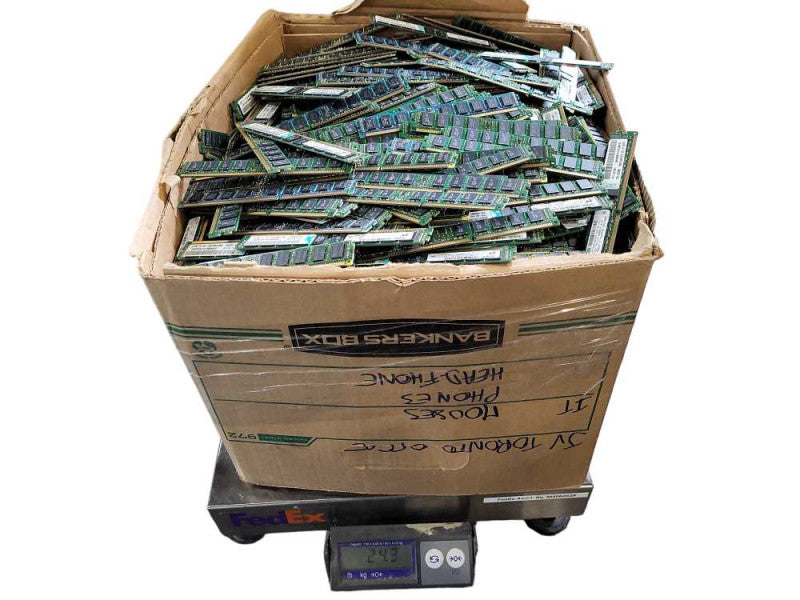 Scrap Non-Heat sink RAM/Memory 53.6lb/24.3KG AS-IS READ $