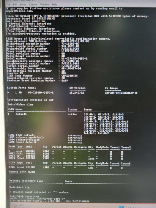 Cisco WS-C2960X-24PD-L 24 Port Gigabit Managed Switch _
