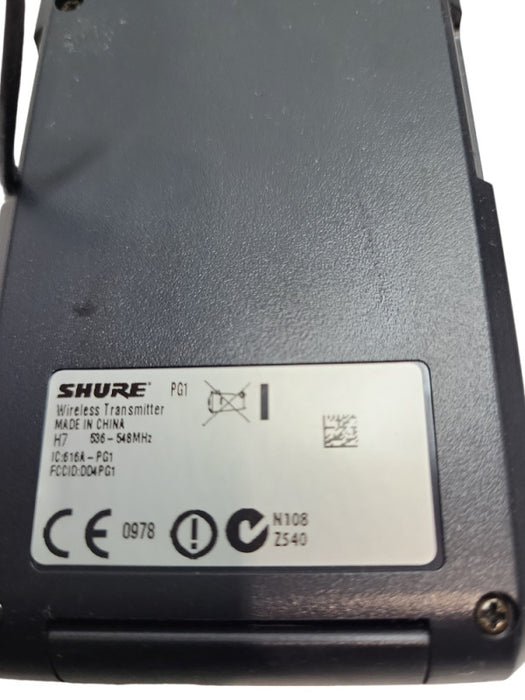 Shure PG1 Wireless Microphone Headset Transmitter H7 536-548 MHZ &